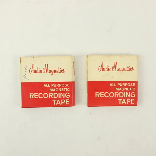 Lot of 2 Audio Magnetics 600' Magnetic Recording Tapes 3 1/4" Reel