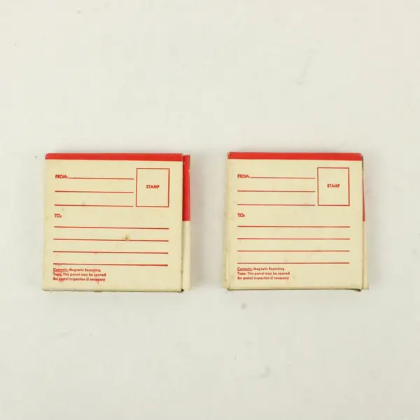 Lot of 2 Audio Magnetics 600' Magnetic Recording Tapes 3 1/4" Reel
