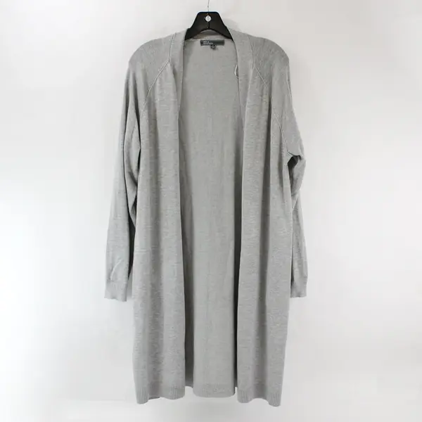 89th & Madison Light Gray Knit Duster Women's Large
