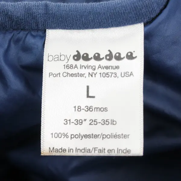 Baby Deedee Sleep Nest Sleeping Bag Quilted Duvet Indigo Blue 3.5 TOG Sz L