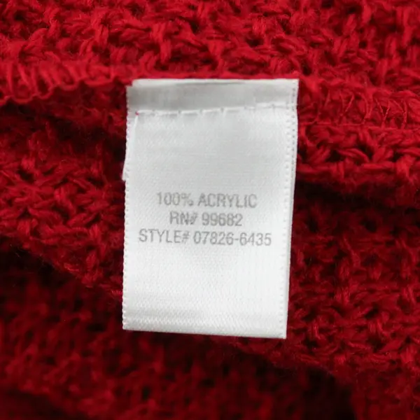 Christopher & Banks Red Open-Front Half-Sleeve Cardigan Women's Small