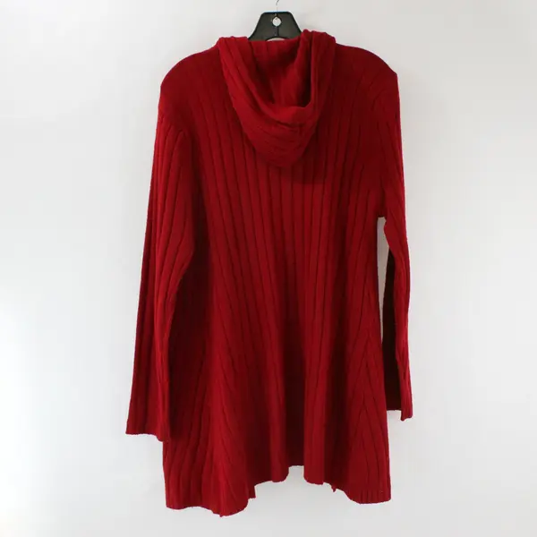 Planet Gold Maternity Red Hooded Knit Cardigan Women's XL