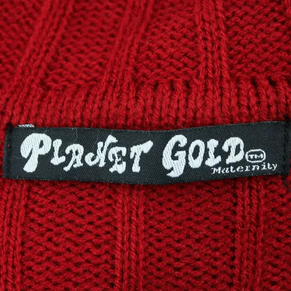 Planet Gold Maternity Red Hooded Knit Cardigan Women's XL