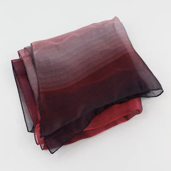 Sheer Shimmery Burgundy Red Black Gray Scarf 15x65