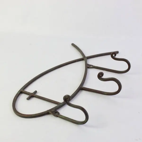 Metal Ichthys Fish Wall Coat Hook 3-Hook Hanger