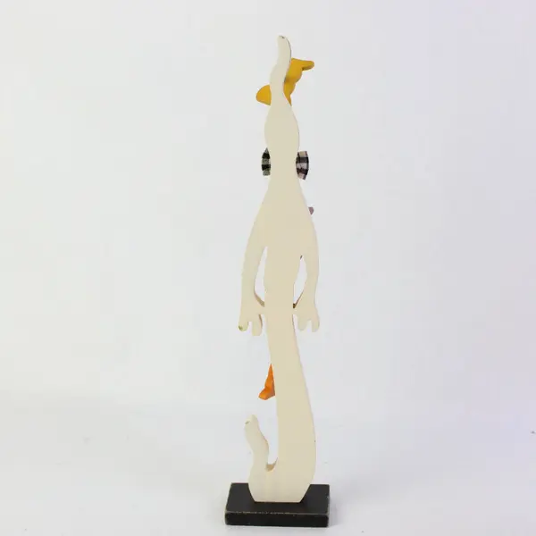 Lot of 2 Pacific Rim Wooden Halloween Figurines Frankenstein Ghost Boo