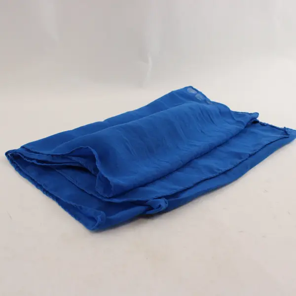 Lot of 2 Sheer Blue Lightweight Silk-Feel Scarves 