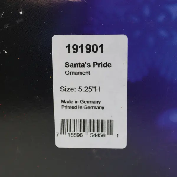 Goebel Heirloom Santa's Pride USA Flag Glass Christmas Ornament 191901