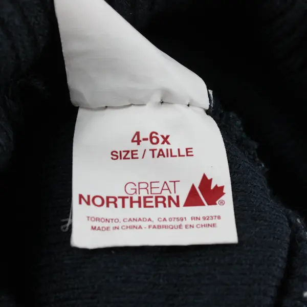Great Northern Boys Navy Blue Dinosaur Beanie Sz 4-6X 