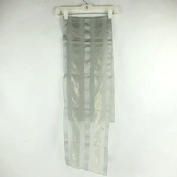 Betmar Sheer Sparkly Gray Striped Scarf Style 807 10.5x60