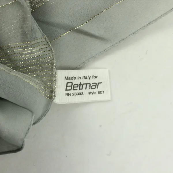 Betmar Sheer Sparkly Gray Striped Scarf Style 807 10.5x60