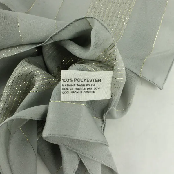 Betmar Sheer Sparkly Gray Striped Scarf Style 807 10.5x60