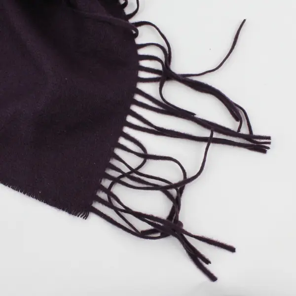 V. Fraas Plum Purple Fringe Acrylic Shawl One Size