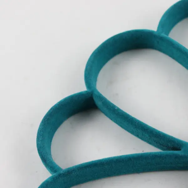 Teal Velvet Flower Scarf Hanger 10in Hanging Hook