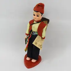 Carlson Dolls Italian Boy Ethnic Doll 8-53 with Red Plastic Heart Stand And Tag