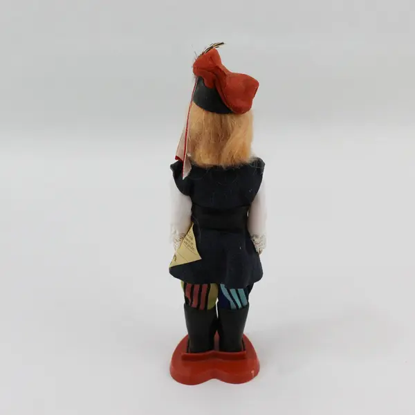 Carlson Dolls Polish Boy Ethnic Doll 8-79 with Red Plastic Heart Stand And Tag