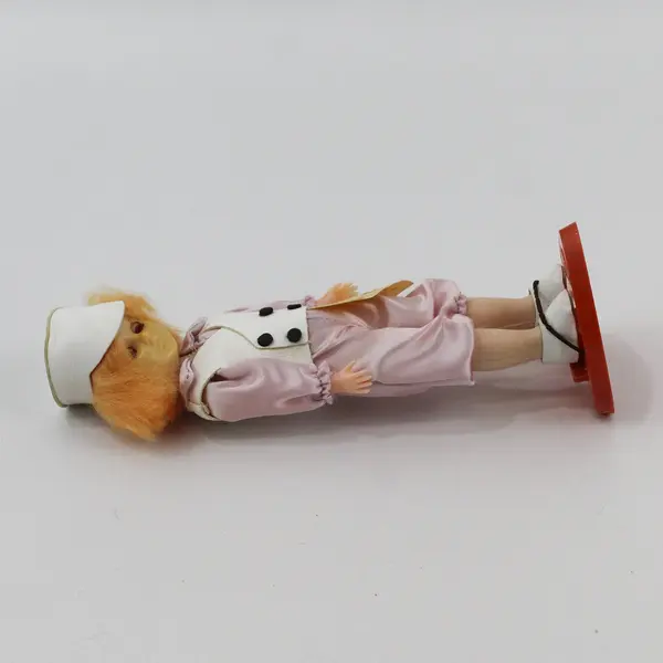 Carlson Dolls Dutch Boy Ethnic Doll 8-39 with Red Plastic Heart Stand And Tag