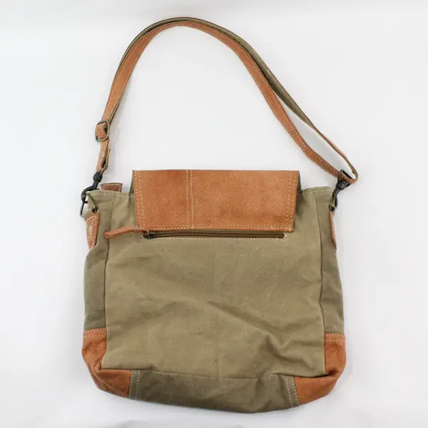 Repurposed Canvas Military Women's Crossbody Bag