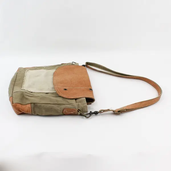 Repurposed Canvas Military Women's Crossbody Bag