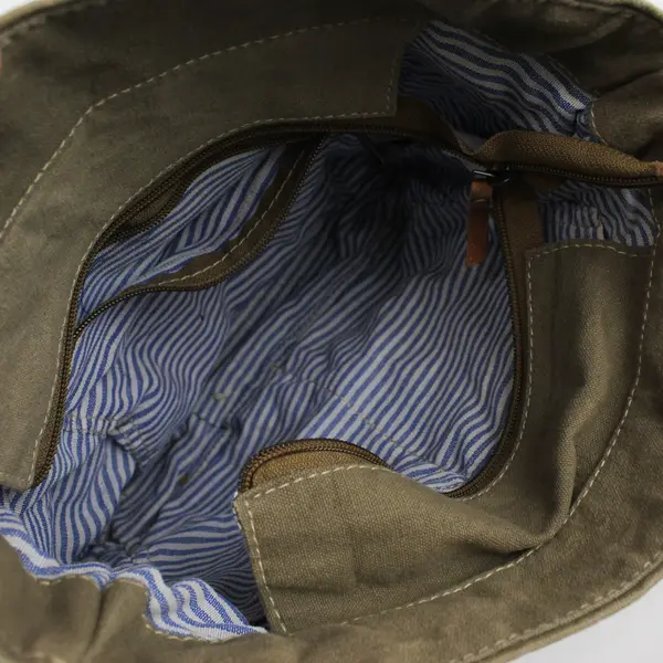 Repurposed Canvas Military Women's Crossbody Bag