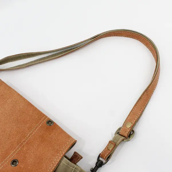 Repurposed Canvas Military Women's Crossbody Bag