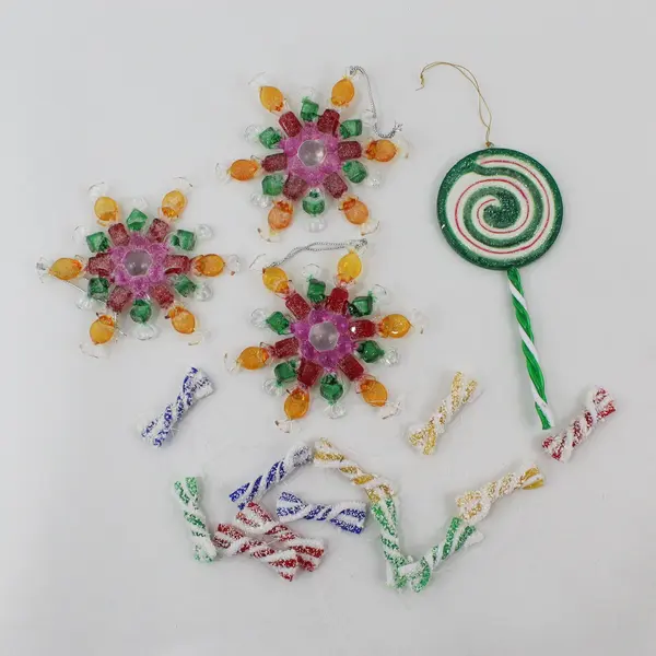 Mixed Lot of 16 Candy Christmas Ornaments