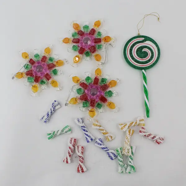 Mixed Lot of 16 Candy Christmas Ornaments