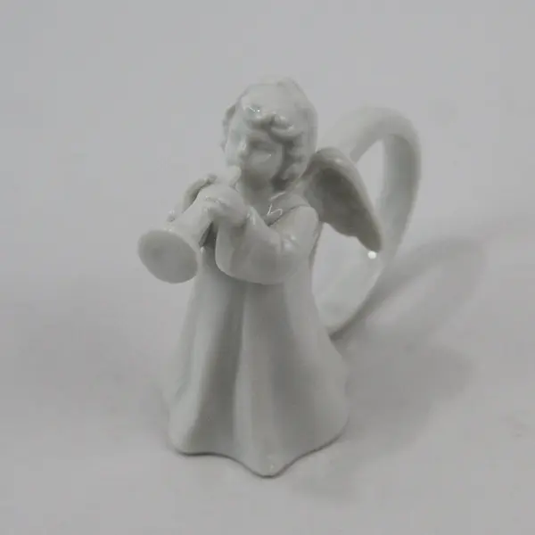 Lot of 3 VTG 1990 Reco White Ceramic Christmas Angel Napkin Rings