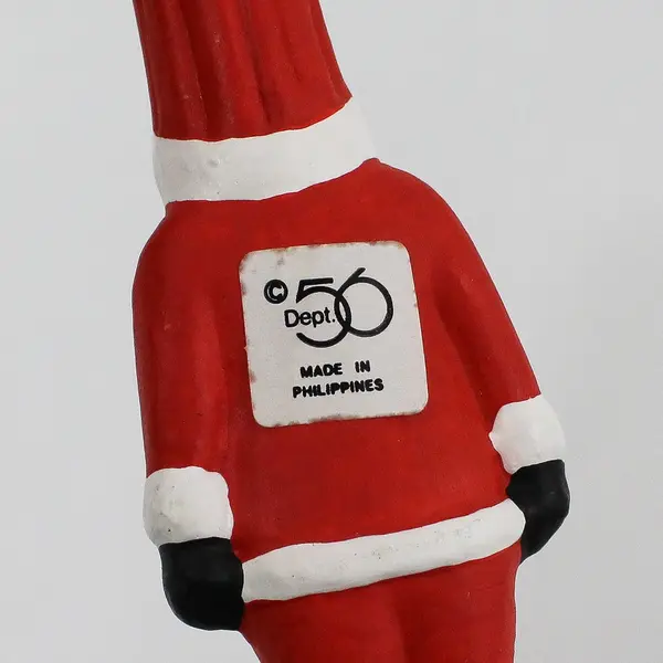 Vintage Department 56 Pencil Santa Ornament 7.5"