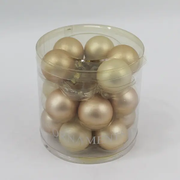 Color Works by Roman Lot of 61 Small Glass Bauble Ornaments Silver Gold Purple