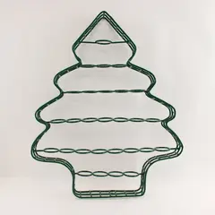 Green Christmas Tree Holiday Display Rack 18"
