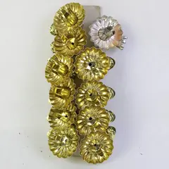 Vintage Christmas Tree Clip-On Candle Holders 11 Pc Gold & Silver Tone
