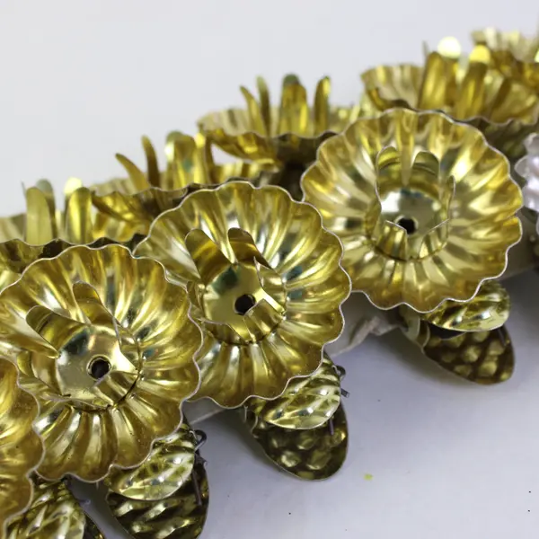 Vintage Christmas Tree Clip-On Candle Holders 11 Pc Gold & Silver Tone