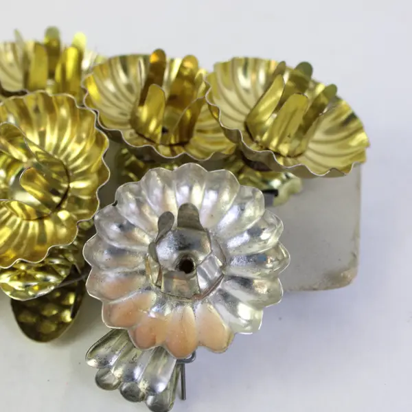 Vintage Christmas Tree Clip-On Candle Holders 11 Pc Gold & Silver Tone