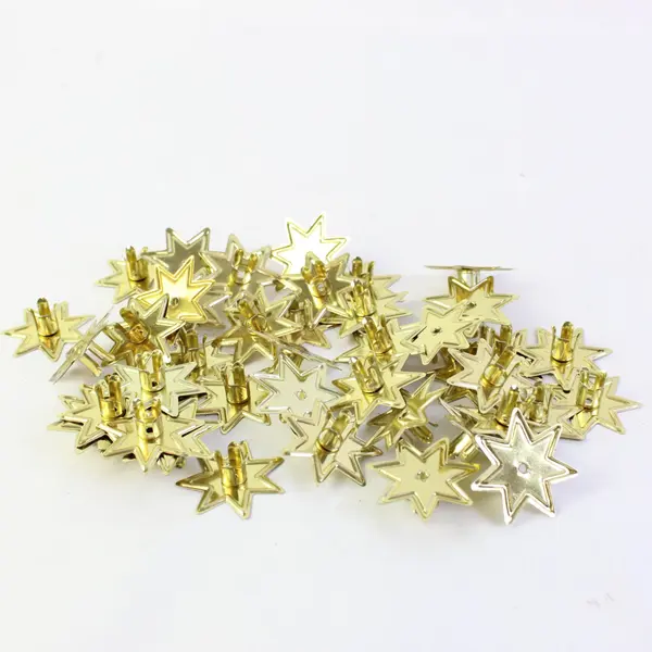 Lot of 43 Vintage Gold-Tone 8 Point Star Candle Holders Christmas Tree