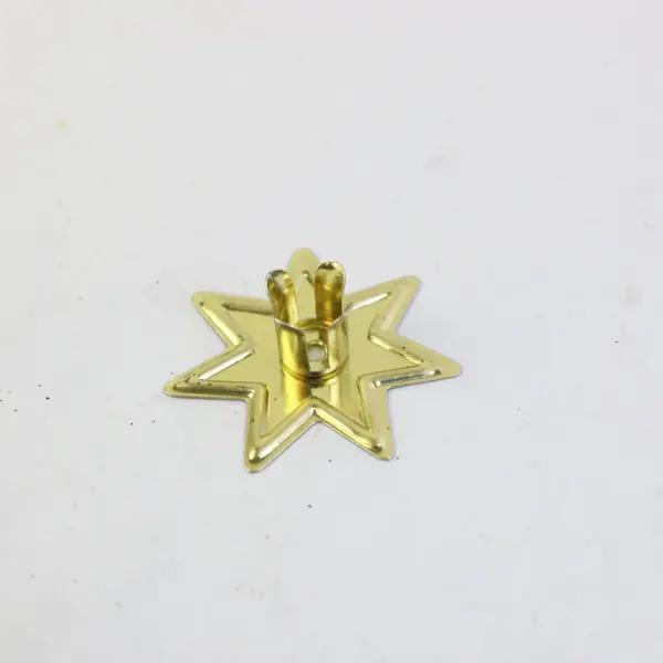 Lot of 20 Vintage Gold Tone 8-Point Star Candle Holders Christmas