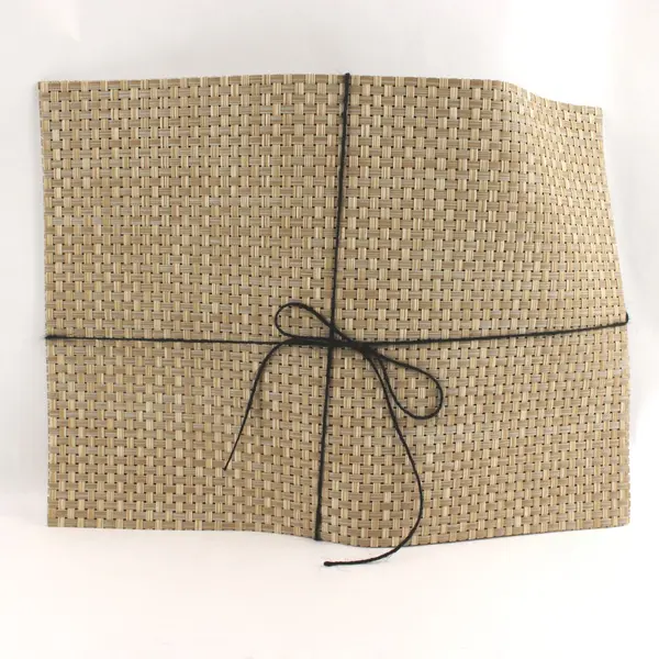 Set of 4 Natural-Tone Basket Weave Placemats 18"