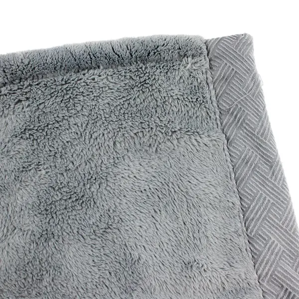 Costco Kirkland Signature Light Gray Plush Blanket 100% Polyester 100" x 95"