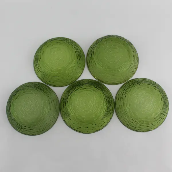 Set of 5 Vintage Anchor Hocking Soreno Avocado Green Cereal Bowls 6"