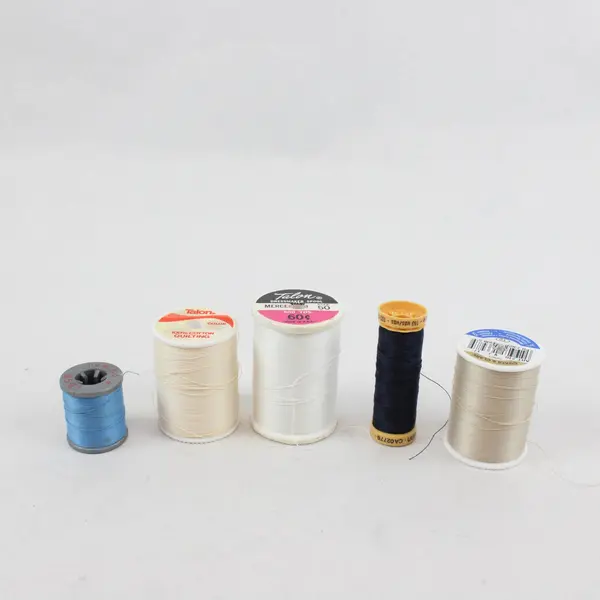 Lot of 5 Used Sewing Thread Spools Talon Gutermann Coats & Clark Assorted