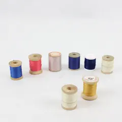 Lot of 8 Mixed Brand Sewing Thread Spools Coats & Clark J&P Coats Assorted