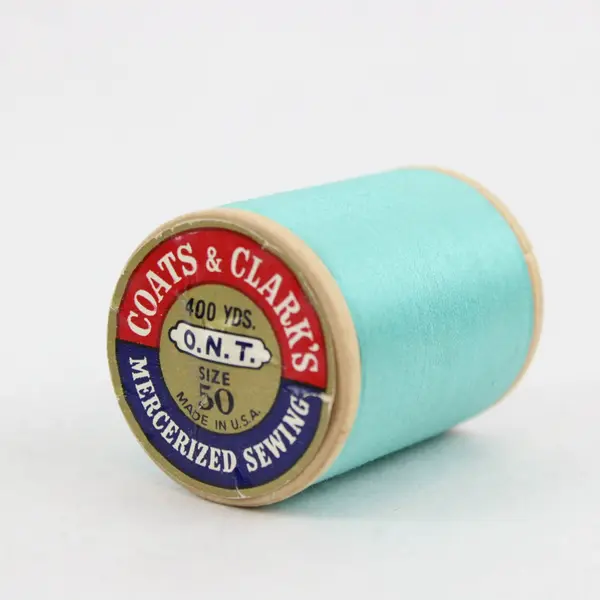 Lot of 10 Sewing Thread Spools Assorted Colors Blue Green Pink Brown Beige