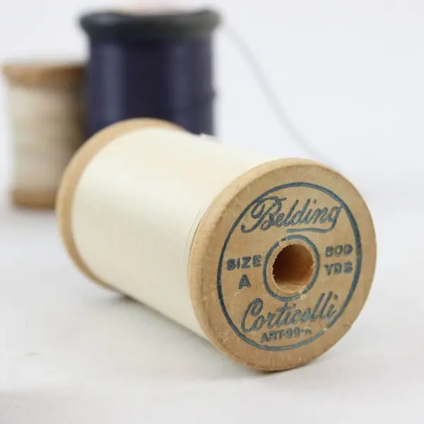 Belding Corticelli Lot of 8 Sewing Thread Spools Green Blue Burgundy White