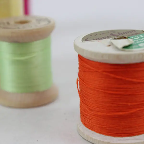 Lot of 9 Mixed Brand Assorted Sewing Thread Spools Pre-Owned