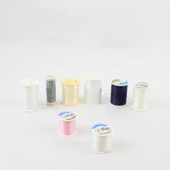 Lot of 8 Coats Gutermann Sewing Thread Spools Mixed White Gray Pink Cream Navy