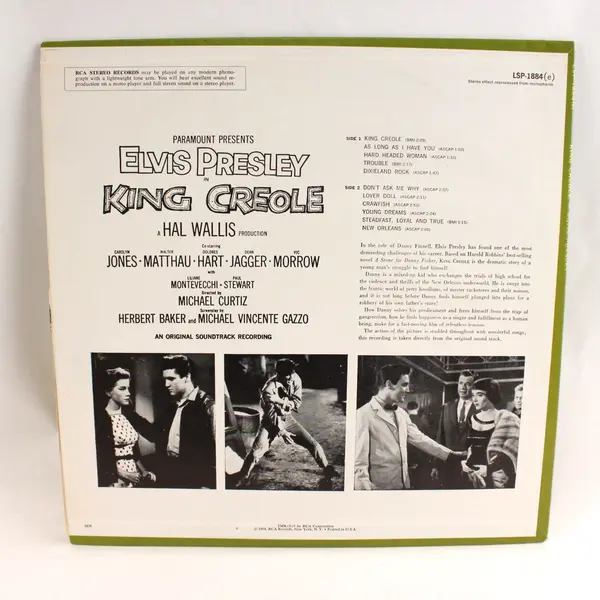Elvis Presley  "King Creole" 12" Vinyl Record