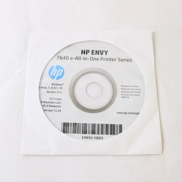 HP Envy 7640 Printer Software Driver Disc E4W43-10003
