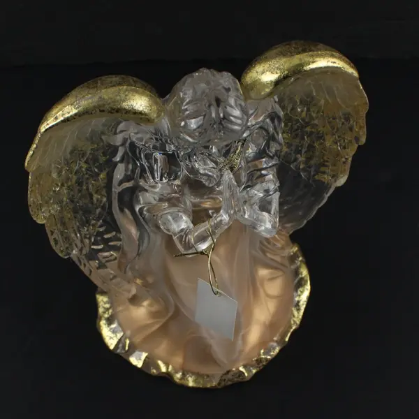Roman Inc Acrylic Golden Kneeling Angel Statue 8in