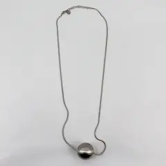CN Silver-Tone Sphere Ball Pendant Necklace 39 in