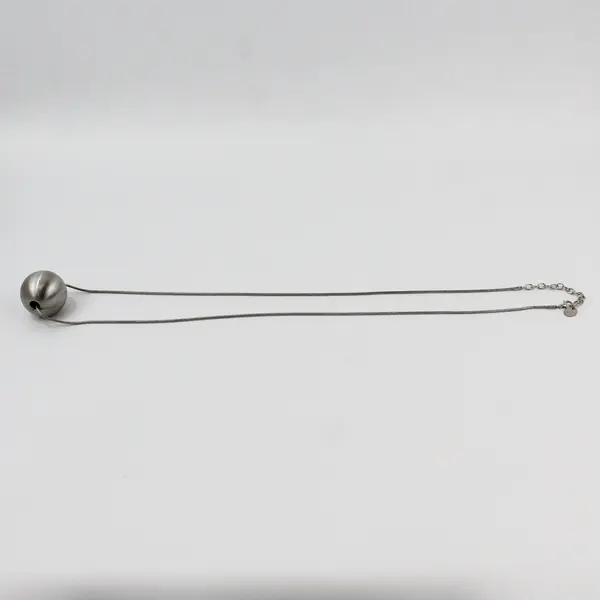 CN Silver-Tone Sphere Ball Pendant Necklace 39 in